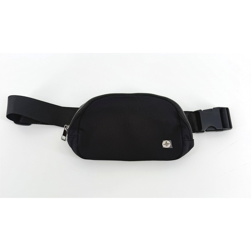 Black Nylon Belt Bag‎ Adjustable Waist Pack Crossbody Travel Fanny Pack Pouch